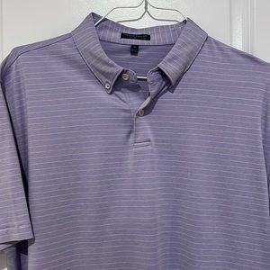 Peter Millar Crown crafted polo size XL purple and gray striped like new